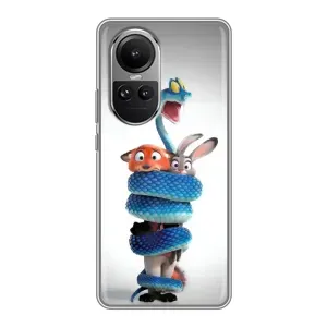 Силиконовый чехол с принтом Зоотрополіс для Oppo Reno 10 Pro (Змея Зоо)