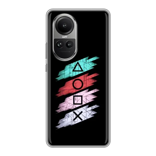Чехол с рисунком «Значки Sony» для OPPO Reno 10 Pro Чехол с рисунком «Значки Sony» для OPPO Reno 10 Pro
