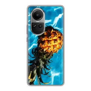 Чехол с изображением вкусной еды для Oppo Reno 10 (Ананас)