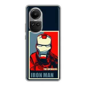 Чехол Супергерой Железный человек на Oppo Reno 10 (Art Iron man)