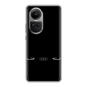 Силиконовый бампер с картинкой машины на Oppo Reno 10 (Силует Audi)