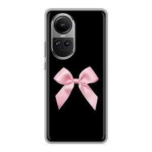 Чехол банты для Oppo Reno 10 (Бант на черном)