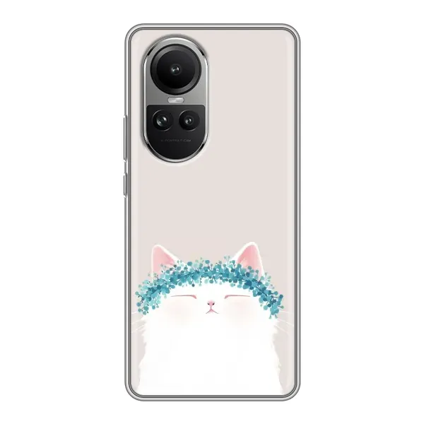 Чехол с рисунком «Белый котик» для OPPO Reno 10 Чехол с рисунком «Белый котик» для OPPO Reno 10