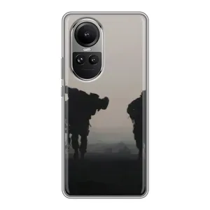 Чехлы на военную тематику для Oppo Reno 10 (Бой солдат)