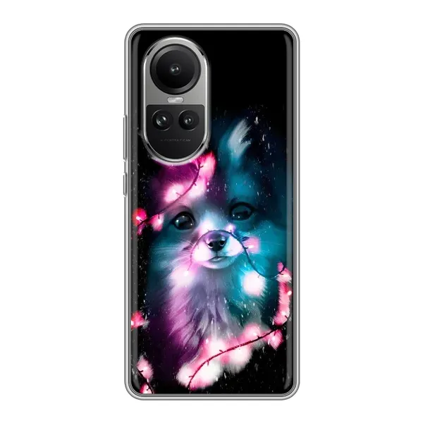 Чехол с рисунком «Черная Лиса» для OPPO Reno 10 Чехол с рисунком «Черная Лиса» для OPPO Reno 10