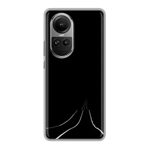 Чехол с картинками на черном фоне для Oppo Reno 10 (Дорога)