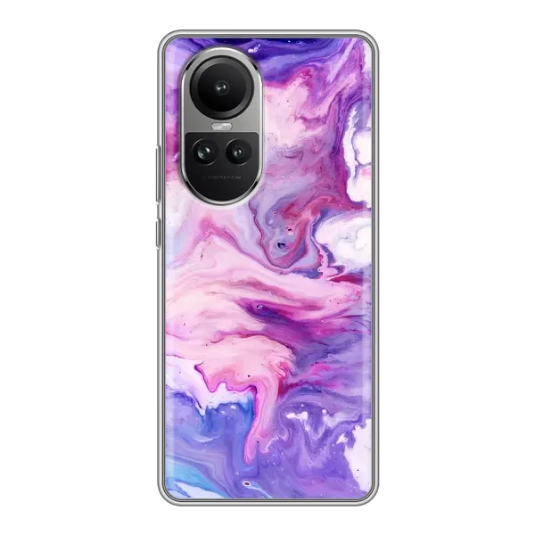 Чехол с рисунком «Фиолетовый мрамор» для OPPO Reno 10
