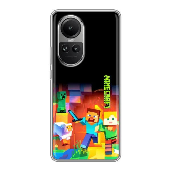 Чехол с рисунком «Герой Майнкрафт» для OPPO Reno 10 Чехол с рисунком «Герой Майнкрафт» для OPPO Reno 10