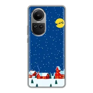 Силіконовий бампер на різдво для Oppo Reno 10 (Місто в снігу)