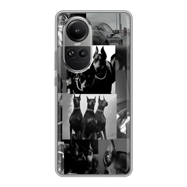 Чехол с рисунком «Коллаж Доберман» для OPPO Reno 10 Чехол с рисунком «Коллаж Доберман» для OPPO Reno 10