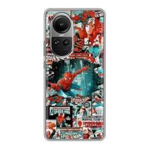 Чехол Супергерой Человека Паука на Oppo Reno 10 (Комиксы Человек Паук)