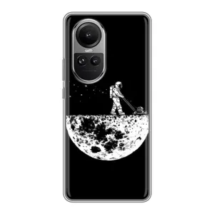 Силиконовый Чехол с принтом "Космонавты" на Oppo Reno 10 (Космонавт)