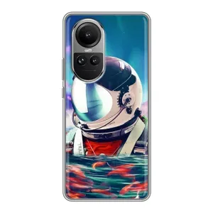 Силиконовый Чехол с принтом "Космонавты" на Oppo Reno 10