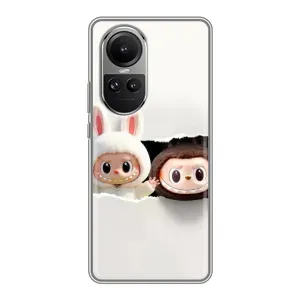 Чехол с принтом Лабубу для Oppo Reno 10 (Фигурки Labubu)