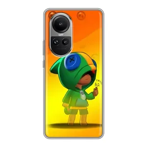 Чехол Бравл Старс для Oppo Reno 10 (LEON в кофте)