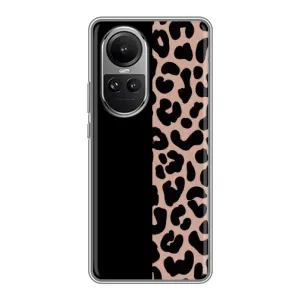 Чехол с леопардовым принтом на Oppo Reno 10 (Леопардовый фон)