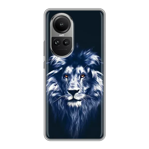 Чехол с рисунком «Лев - синий» для OPPO Reno 10 Чехол с рисунком «Лев - синий» для OPPO Reno 10