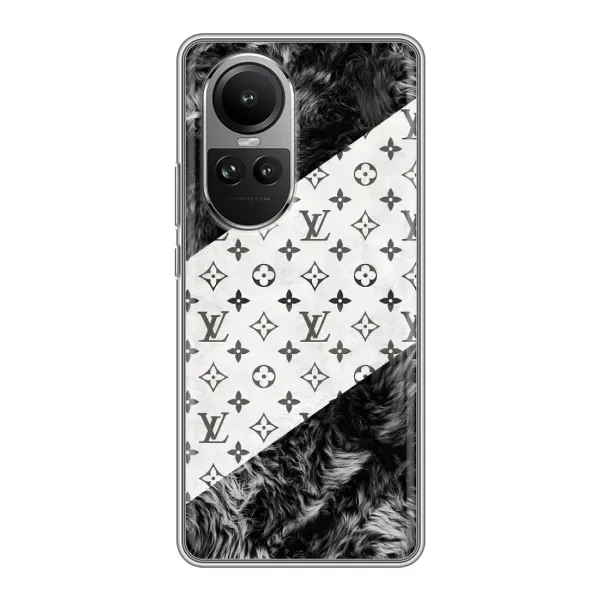 Чехол с рисунком «LV на белом» для OPPO Reno 10