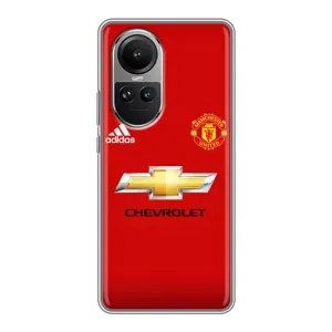 Силиконовые Чехлы принт Футбол на Oppo Reno 10 (Man United)