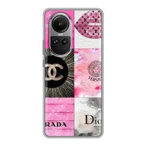 Чехол (Dior, Prada, YSL, Chanel) для Oppo Reno 10 (Модница)