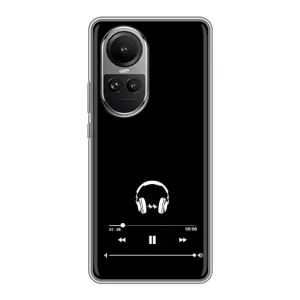 Чехол с картинками на черном фоне для Oppo Reno 10 (Плеер)
