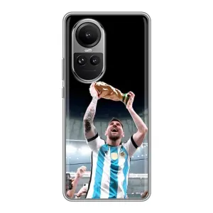 Чехлы Лео Месси Аргентина для Oppo Reno 10 (Счастливый Месси)