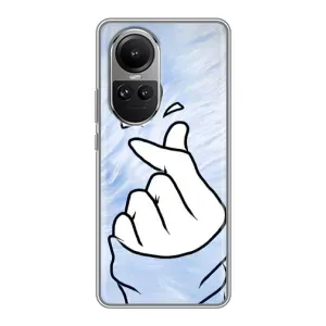Чехлы (Знак сердечка) на Oppo Reno 10 (Сердечка знак)