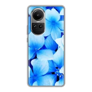 Силиконовый бампер с принтом (цветочки) на Оппо Рено 10