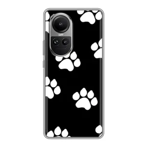 Бампер для Oppo Reno 10 с картинкой "Песики" (Следы собак)