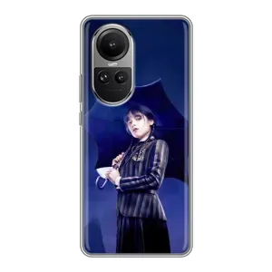 Чехлы с принтом Уэнсдей на Oppo Reno 10 (Уэнсдей с зонтом)