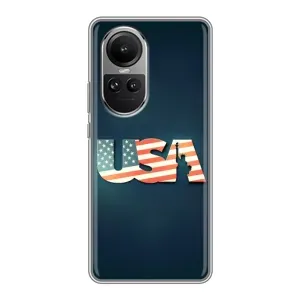 Чехол Флаг USA для Oppo Reno 10 (USA)