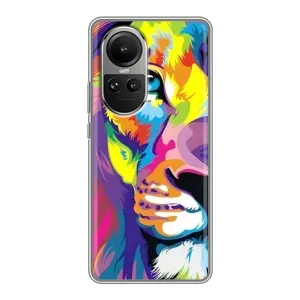Чехол с картинкой на Oppo Reno 10 (Яркий Лев)