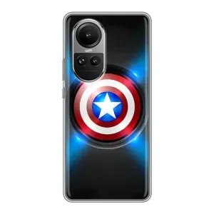 Чехол с Щитом Капитана Америки на Oppo Reno 10 (Яркий Щит Капитана)