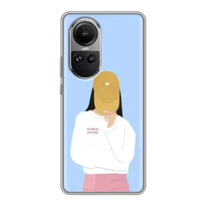 Силиконовый Чехол на Oppo Reno 10 с картинкой Стильных Девушек (Желтая кепка)
