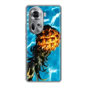Чехол с изображением вкусной еды для Oppo Reno 11 5G (Ананас)