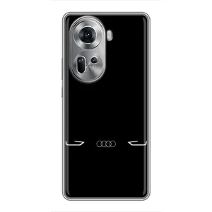 Силиконовый бампер с картинкой машины на Oppo Reno 11 5G (Силует Audi)