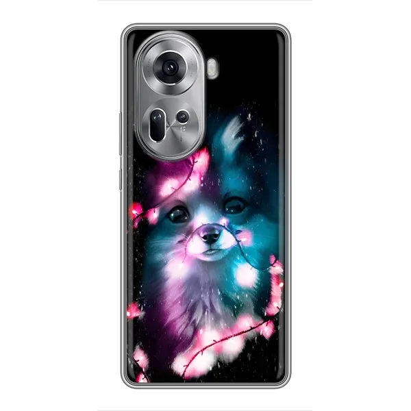Чехол с рисунком «Черная Лиса» для OPPO Reno 11 5G Чехол с рисунком «Черная Лиса» для OPPO Reno 11 5G