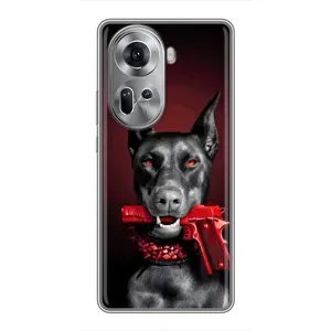 Чехол ДОБЕРМАН для Oppo Reno 11 5G (Доберман злой)