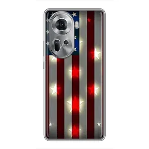 Чехол Флаг USA для Oppo Reno 11 5G (Флаг США 2)
