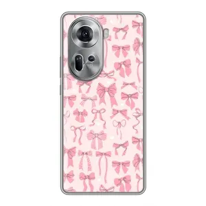 Чехол банты для Oppo Reno 11 5G (Фон бантики)