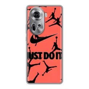 Силиконовый Чехол Nike Air Jordan на Оппо Рено 11 (5G) (Just Do It)