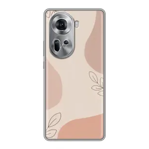 Чохол квітковий дизайн для Oppo Reno 11 5G (Кориневий фон)
