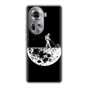 Силіконовый Чохол з принтом "Космонавти" на Oppo Reno 11 5G (Космонавт)