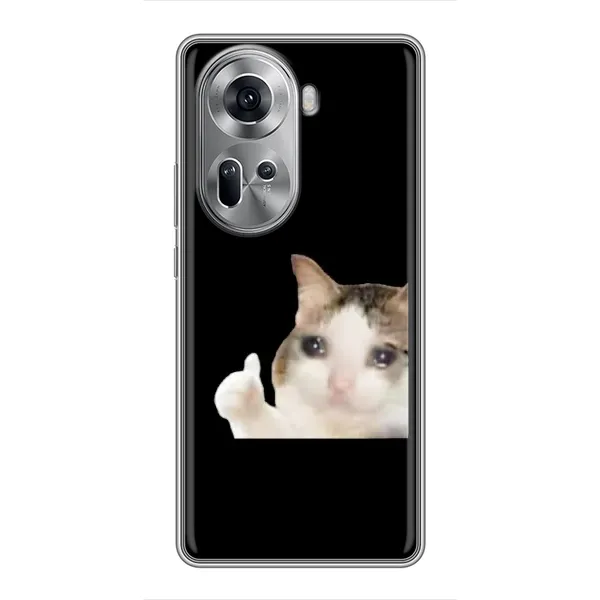 Чехол с рисунком «Кот в слезах» для OPPO Reno 11 5G
