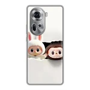 Чехол с принтом Лабубу для Oppo Reno 11 5G (Фигурки Labubu)
