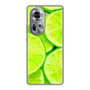 Чехол с изображением вкусной еды для Oppo Reno 11 5G (Лайм)