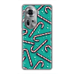 Силіконовий бампер на різдво для Oppo Reno 11 5G (Льодяники)