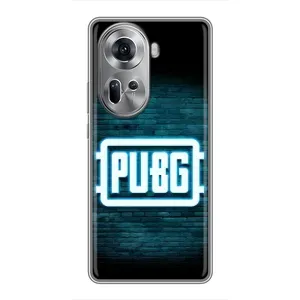 Чохол (TPU) з картинкою "Лого Пабг" на Оппо Рено 11 (5G) (Лого PUBG)