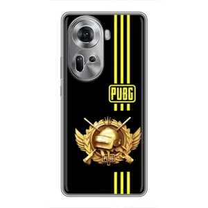 Чохол (TPU) з картинкою "Лого Пабг" на Оппо Рено 11 (5G) (Логотип PUPG)