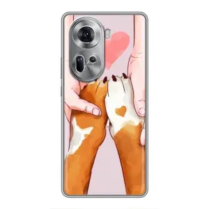 Чехол (ТПУ) Милые собачки для Oppo Reno 11 5G (Любовь к собакам)